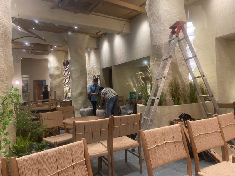 Thi Công Sơn Hiệu Ứng Nhà Hàng Mâm Nhà Tại Hà Nội