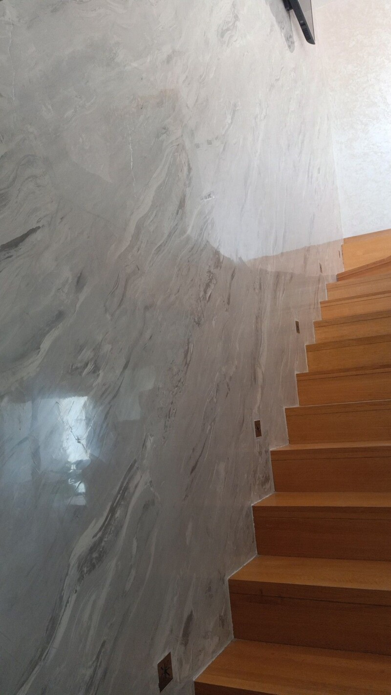 Dự án thi công sơn hiệu ứng cầu thang Green Art Việt Nam