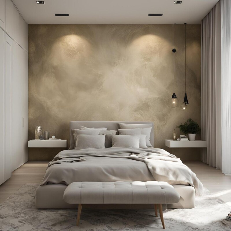 dự án thi công sơn hiệu ứng phòng ngủ