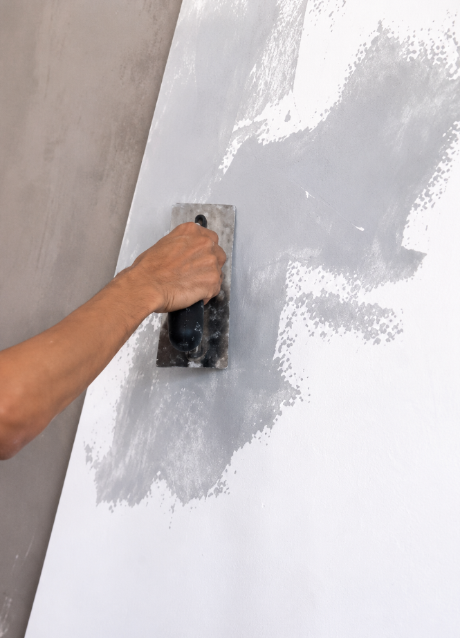 Thi công lớp sơn nền lên tường